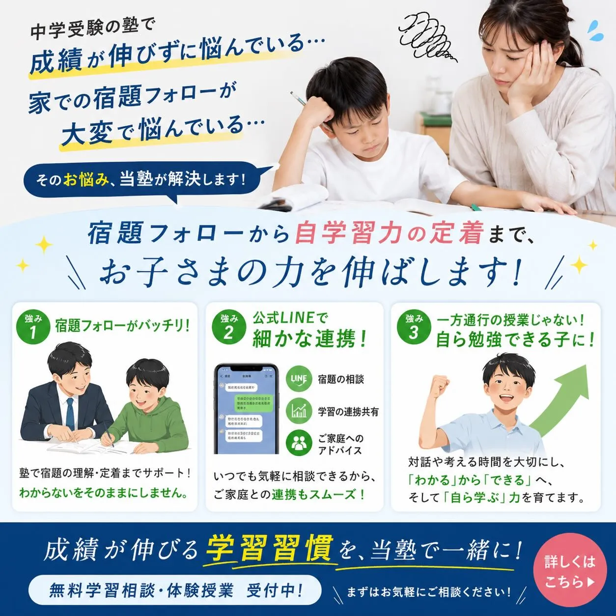 「毎日宿題を見るのが大変…」